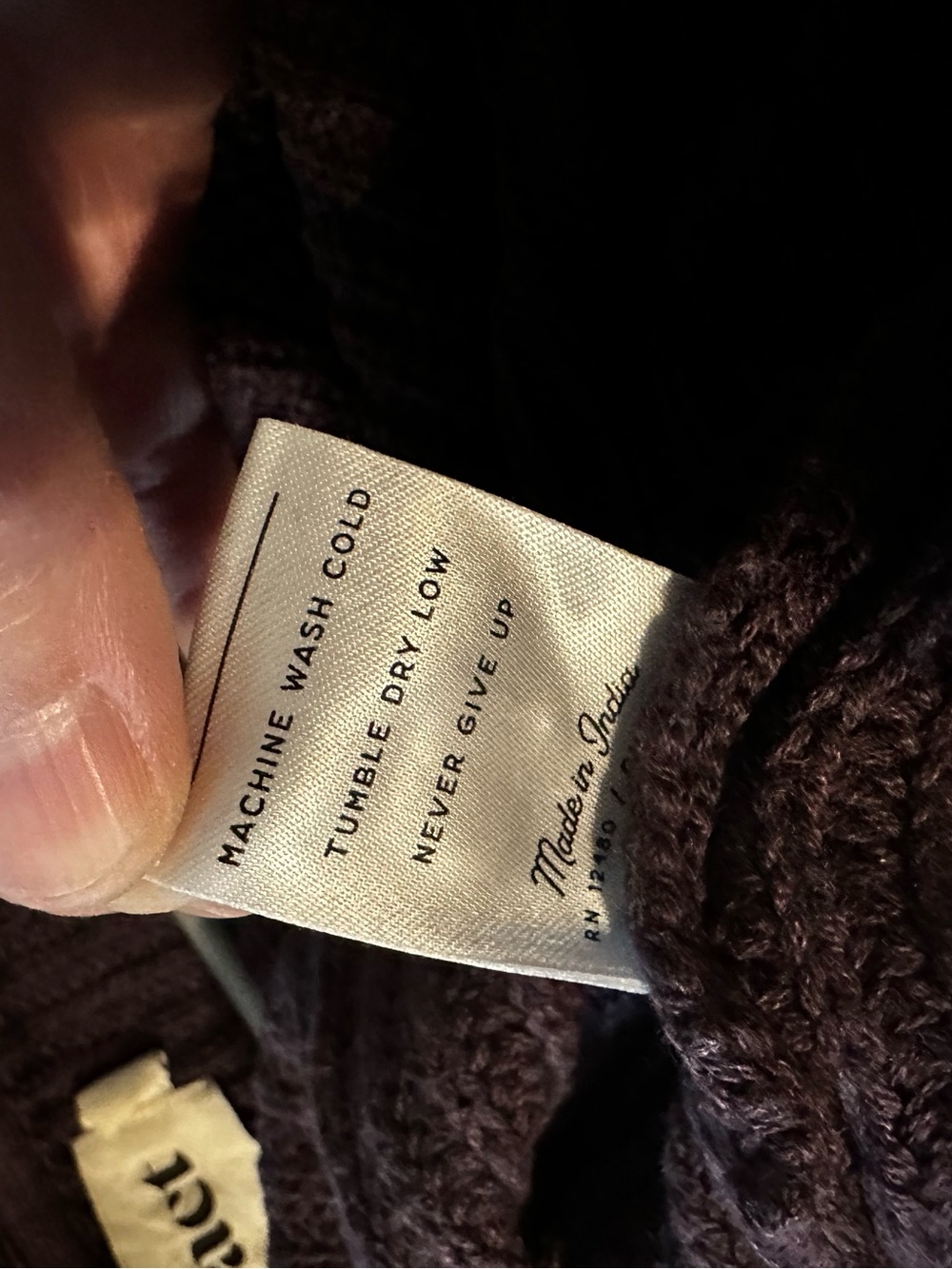 Pact Women's Purple Thistle Heather Sweater Poncho OS - Picture 6 of 8